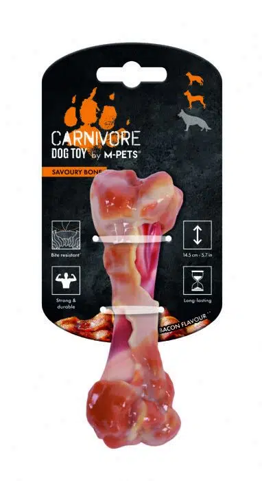 M-Pets Carnivore Savoury Bone Pastırma Aromalı Kemik Köpek Oyuncağı 14cm