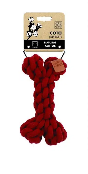 M-PETS COTO Kemik Şekilli Örgü Köpek Oyuncağı Kırmızı 19 Cm 10663105
