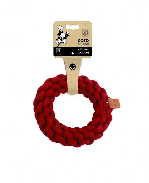 M-PETS COTO Örgülü Halka Köpek Oyuncağı Kırmızı 19 Cm 10662805