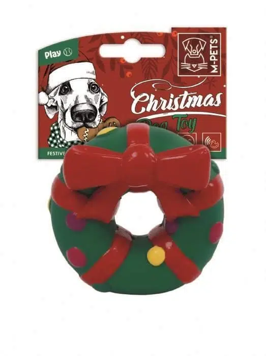 M-Pets Festive Noel Plastik Köpek Oyuncağı 9cm