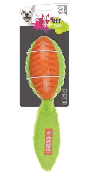 M-Pets Kauçuk Rugby Top Köpek Oyuncağı Turuncu-Yeşil 10630699