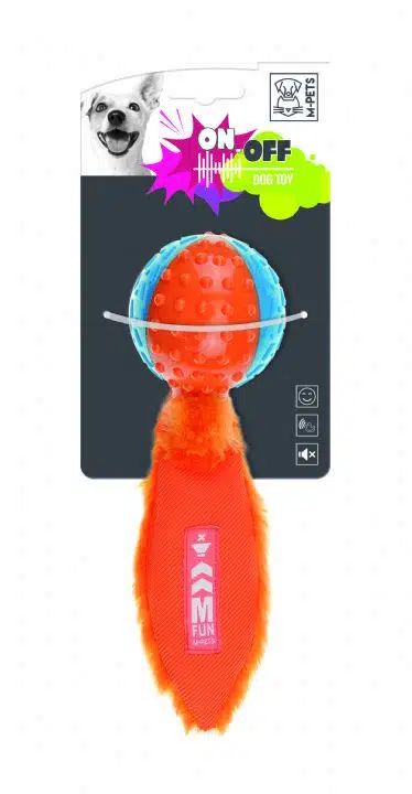 M-Pets Meteor Kauçuk Top Köpek Oyuncağı Turuncu-Mavi 10631099