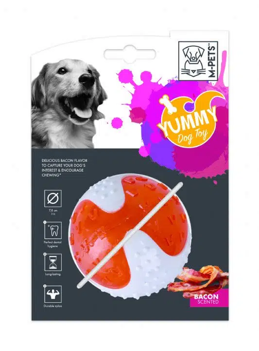 M-PETS OYUN. YUMMY KAUÇUK SERT TOP JAMBON ARO. 10635599