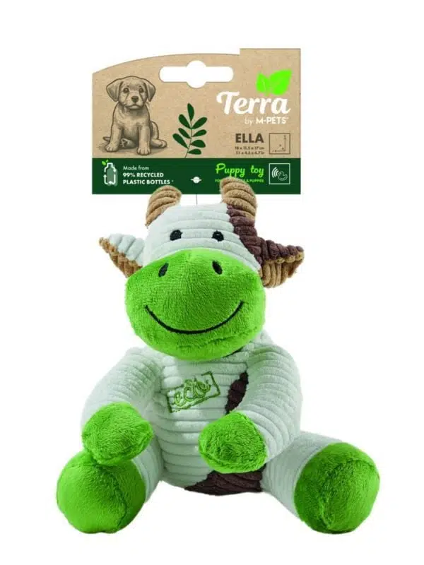M-Pets Terra Ella Peluş İnek Köpek Oyuncağı 18cm 10660799