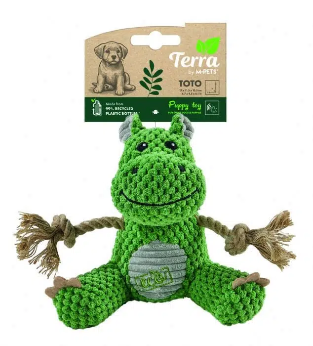 M-Pets Terra Toto Yeşil İnek Peluş Köpek Oyuncağı 10660899