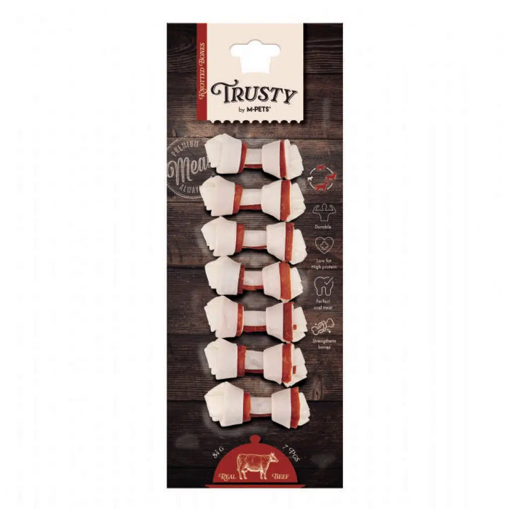 M-PETS TRUSTY BEEF DÜĞÜMLÜ KEMİK 7Lİ 6,4 CM 19046499