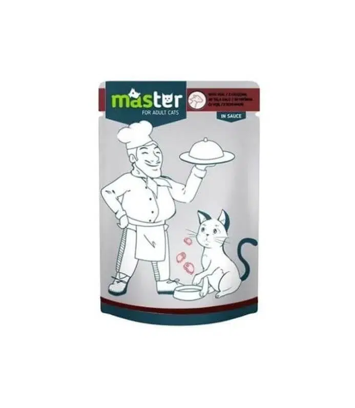 Master Pouch Jöle İçinde Dana Etli Yetişkin Kedi Konservesi 80gr