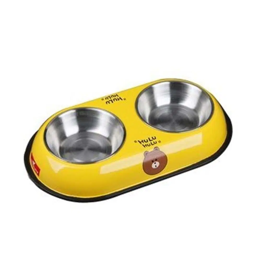 MAXİ LİFE İKİLİ ÇELİK MAMA KABI 34,5 CM 8159