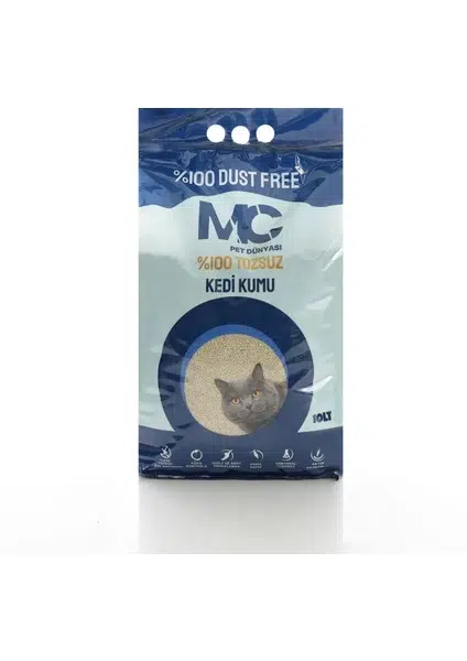 MC AKTİF KARBONLU TOZSUZ KEDİ KUMU 10 L