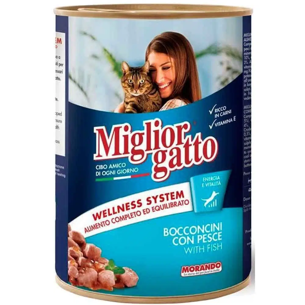 MİGLİOR GATTO KONS. BALIKLI PARÇA ETLİ 405 GR