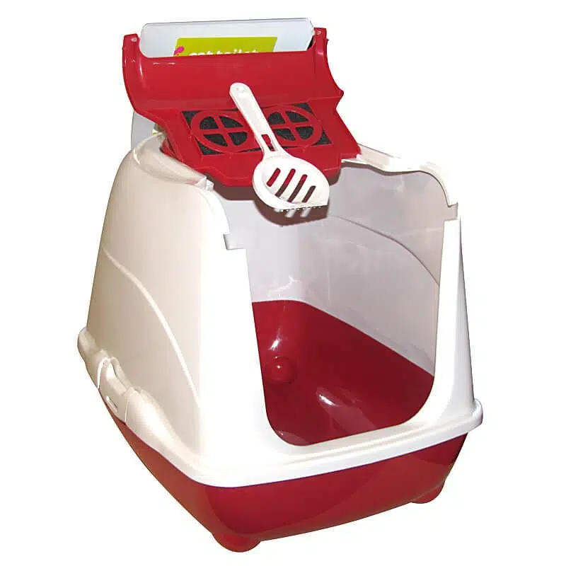 Moderna Flip Kapalı Kedi Tuvaleti Kırmızı
