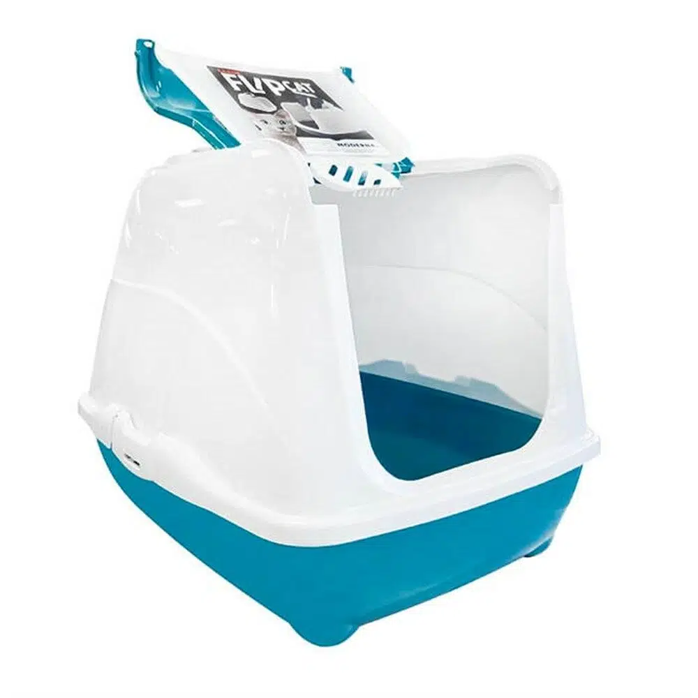 Moderna Flip Kapalı Kedi Tuvaleti Mavi C230-0308