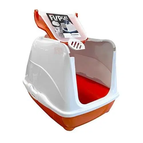 Moderna Flip Kapalı Kedi Tuvaleti Turuncu