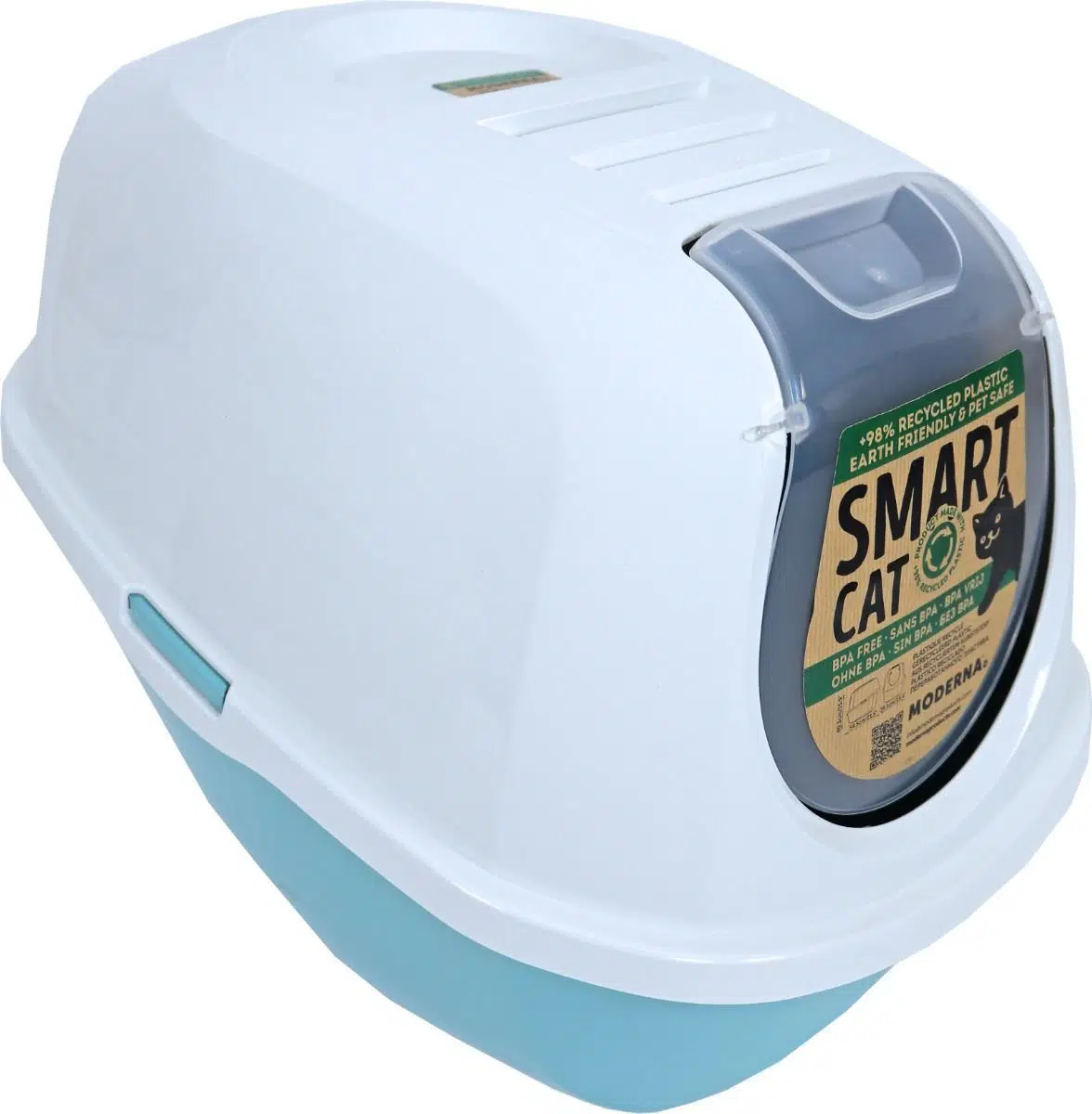Moderna Smart Kapalı Kedi Tuvaleti Açık Mavi 53 Cm C370