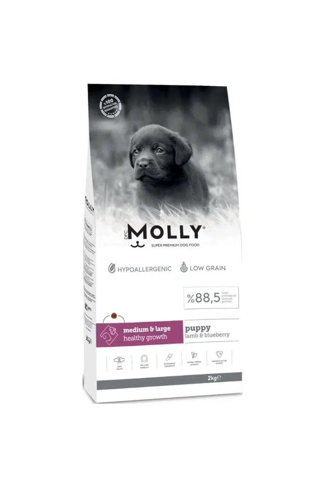 Molly Kuzulu Yabanmersinli Orta ve Büyük Irk Yavru Köpek Maması 2kg