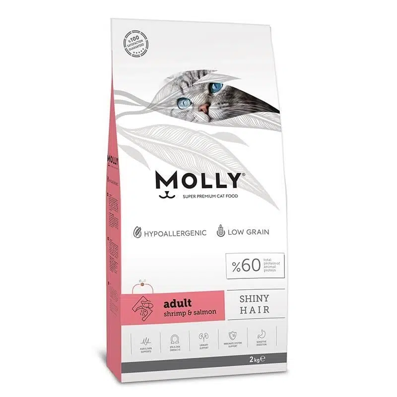 Molly Somonlu Karidesli Düşük Tahıllı Yetişkin Kedi Maması 2kg