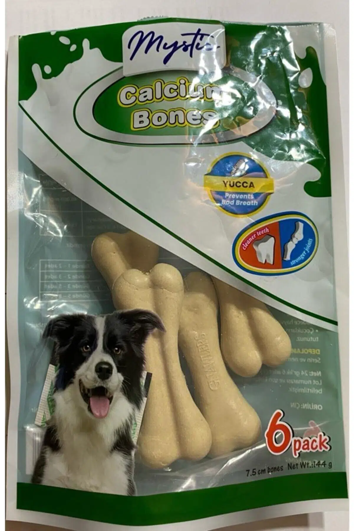 Mystic Calcium Bones Köpek Kemik Ödülü 6 lı 7.5 cm