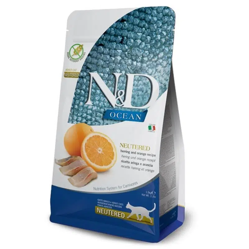 N&D Ocean Ringa Balıklı Kısırlaştırılmış Kedi Maması 1.5KG