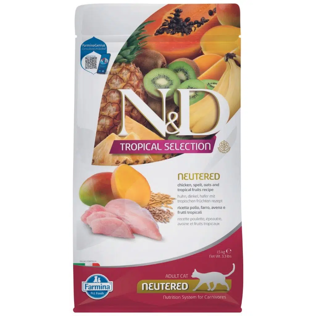 N&D Tropical Selection Sterilised Tavuklu Kısırlaştırılmış Kedi Maması 1,5 Kg
