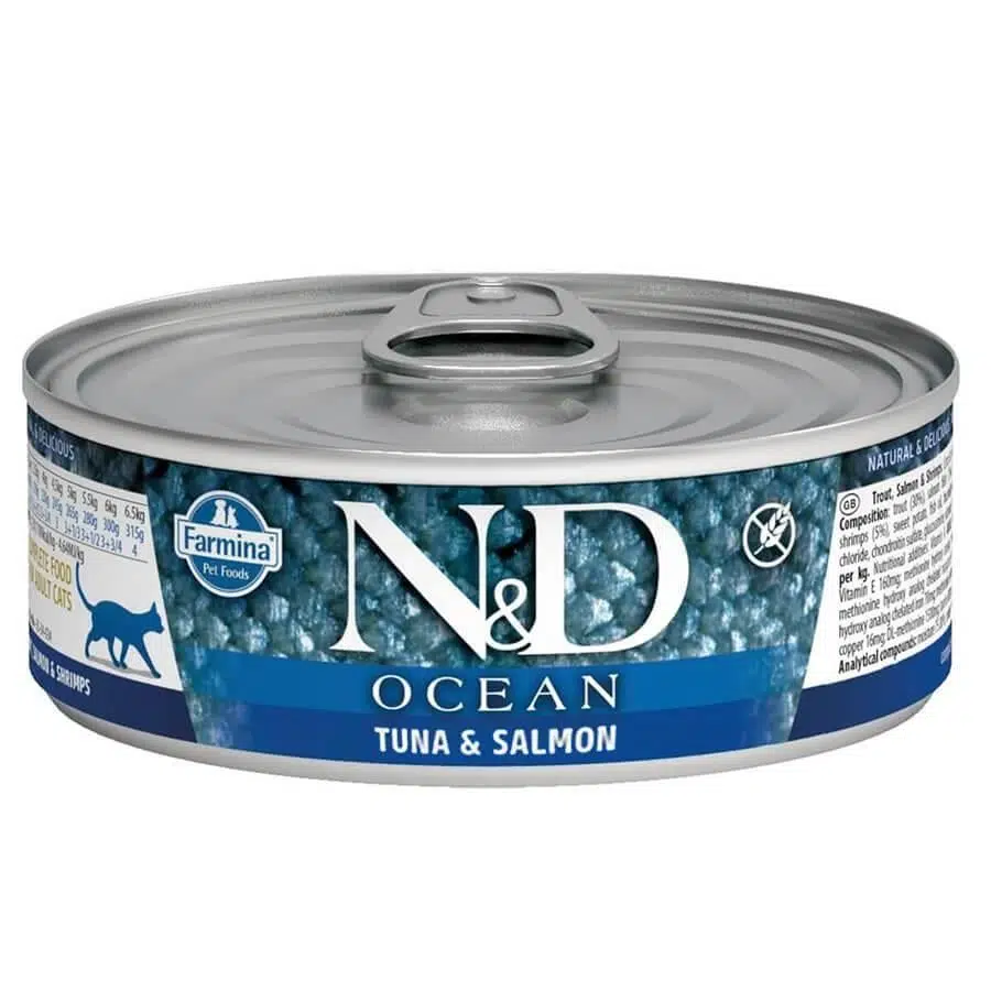 N&D Tuna Balıklı Somonlu Yetişkin Kedi Konservesi 70 Gr
