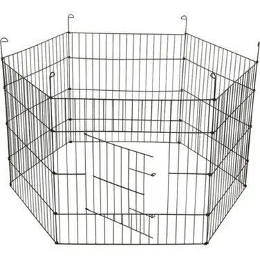 Natura Katlanır Köpek Çiti 6 Parça 60*39cm Siyah