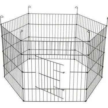 Natura Katlanır Köpek Çiti 6 Parça 60*54cm Siyah
