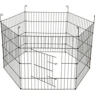 Natura Katlanır Köpek Çiti 6 Parça 75*69cm Siyah