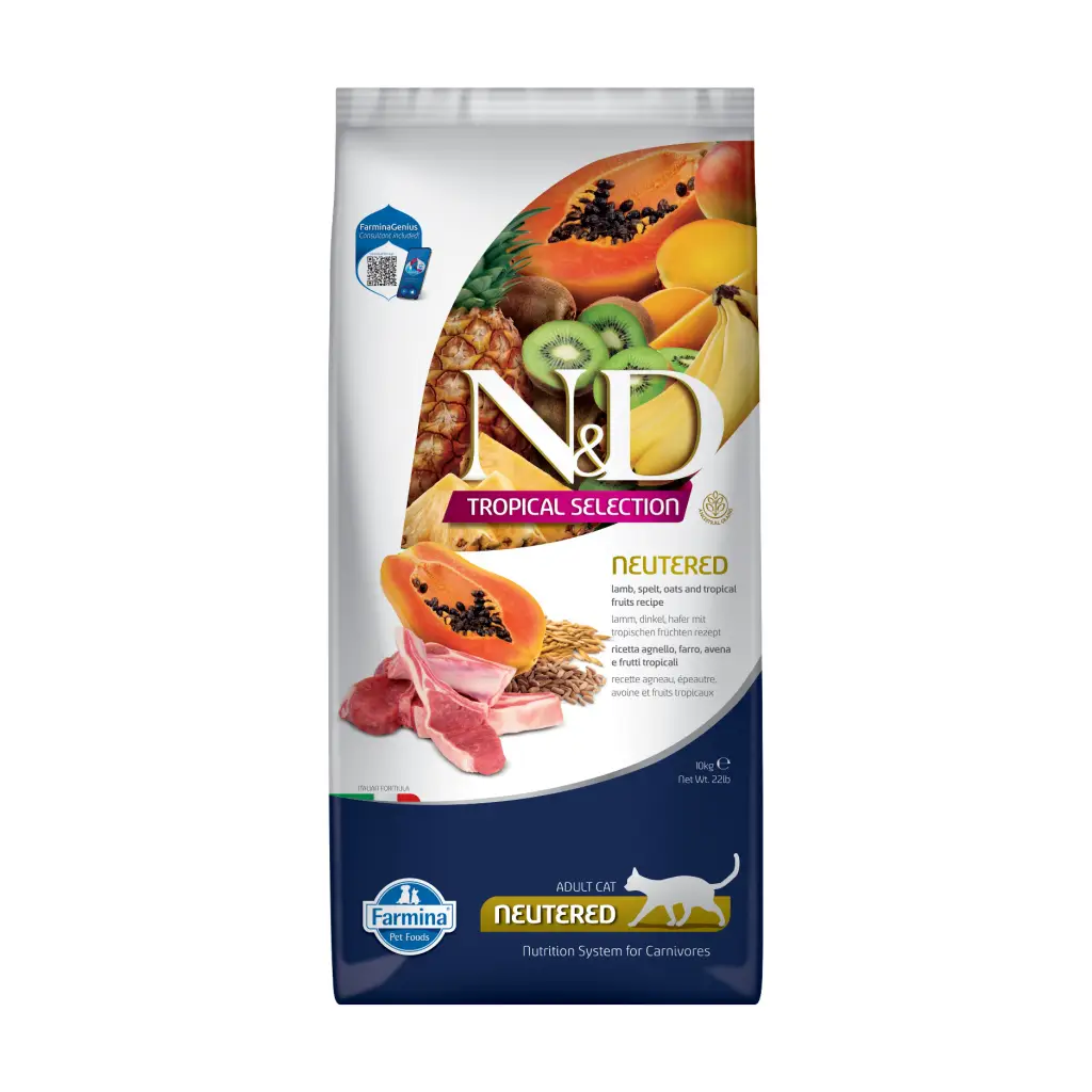 N&D Tropical Selection Kuzu Etli Kısırlaştırılmış Kedi Maması 10kg