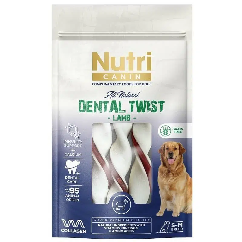 Nutri Canin Dental Twist Kuzulu Köpek Ödülü S/M 80 Gr