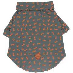 öpek Gömleği Antrasit Kemik Desen 2XL