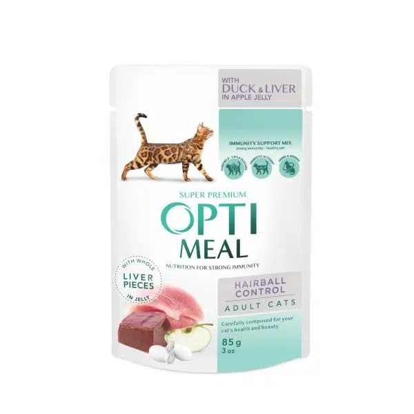 Optimeal Ördekli Ciğerli Kedi Yaş Mama 85 Gr