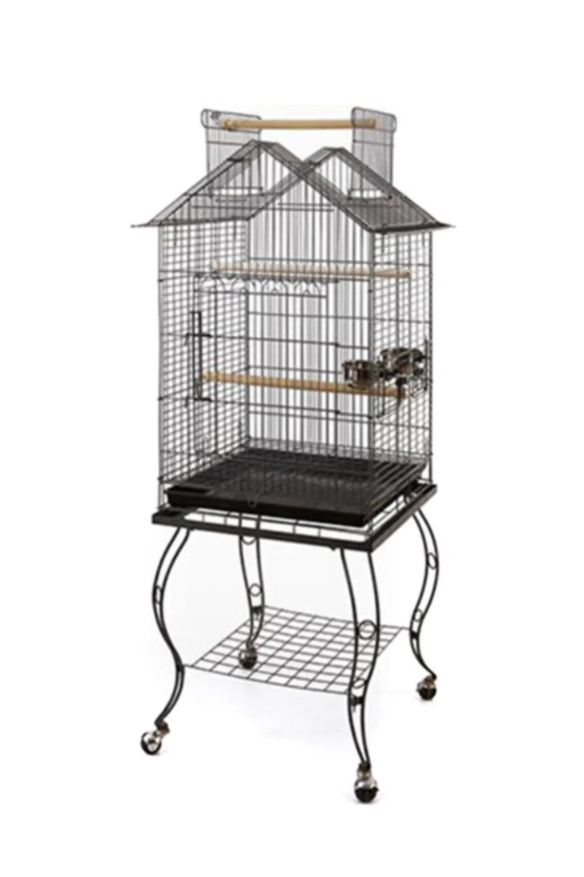 Papağan Kafesi Sehpalı Siyah 51x51x139cm 934ads