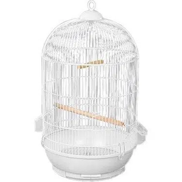 Papağan Kafesi Yuvarlak Beyaz Büyük Boy 42*77 (3201AB)