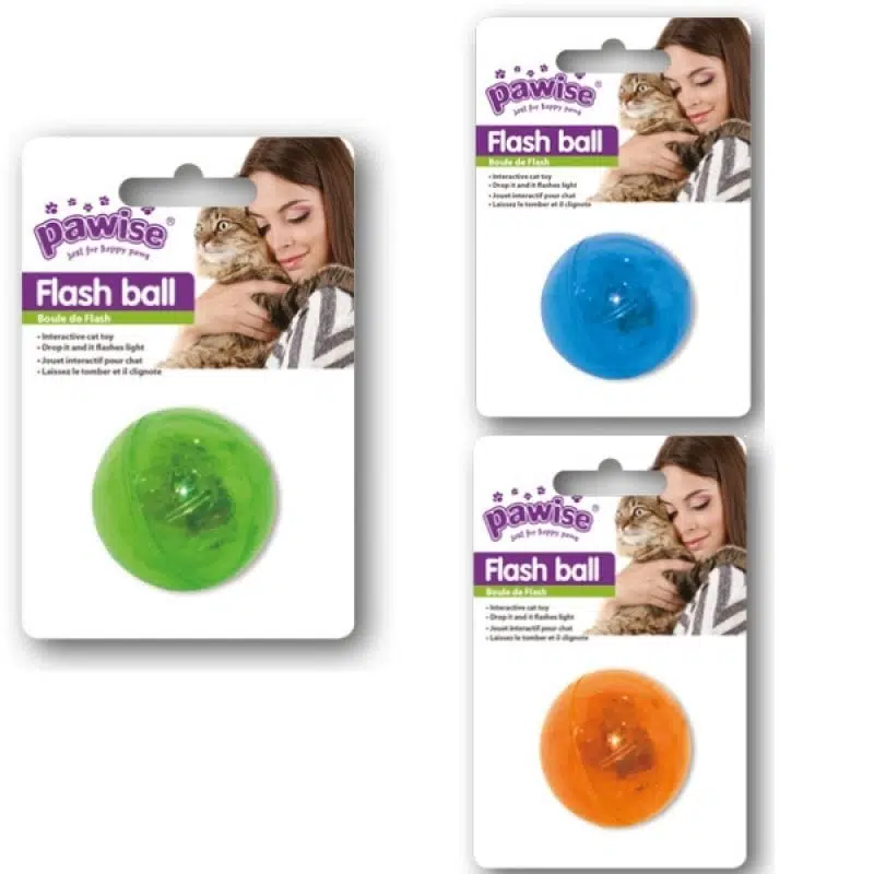 Pawise Kedi Oyuncağı Renkli Işıklı Top