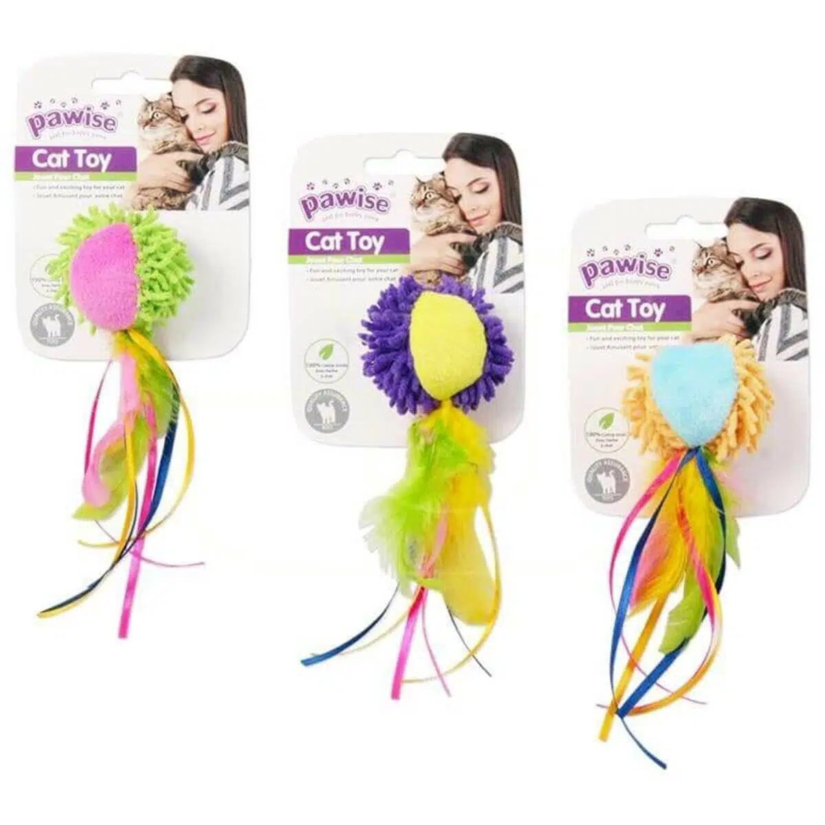 Pawise oyun kumaş meow top püsküllü 28298