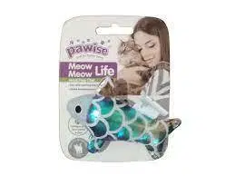 Pawise parlak kumaş balık kedi oyuncağı 6cm 28313
