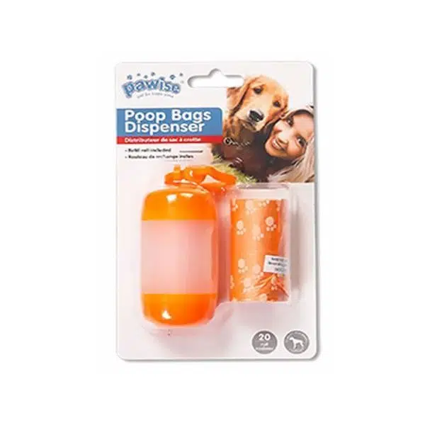 Pawise Pati Desenli Kutulu Köpek Dışkı Poşeti Turuncu 2li