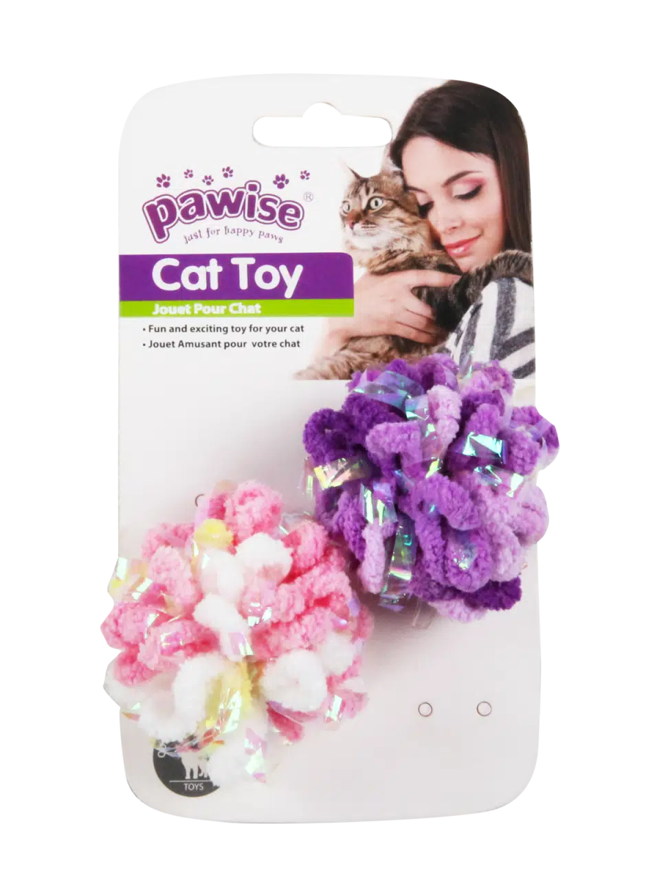 Pawıse peluş rafya fiyonk ikili kedi oyuncak