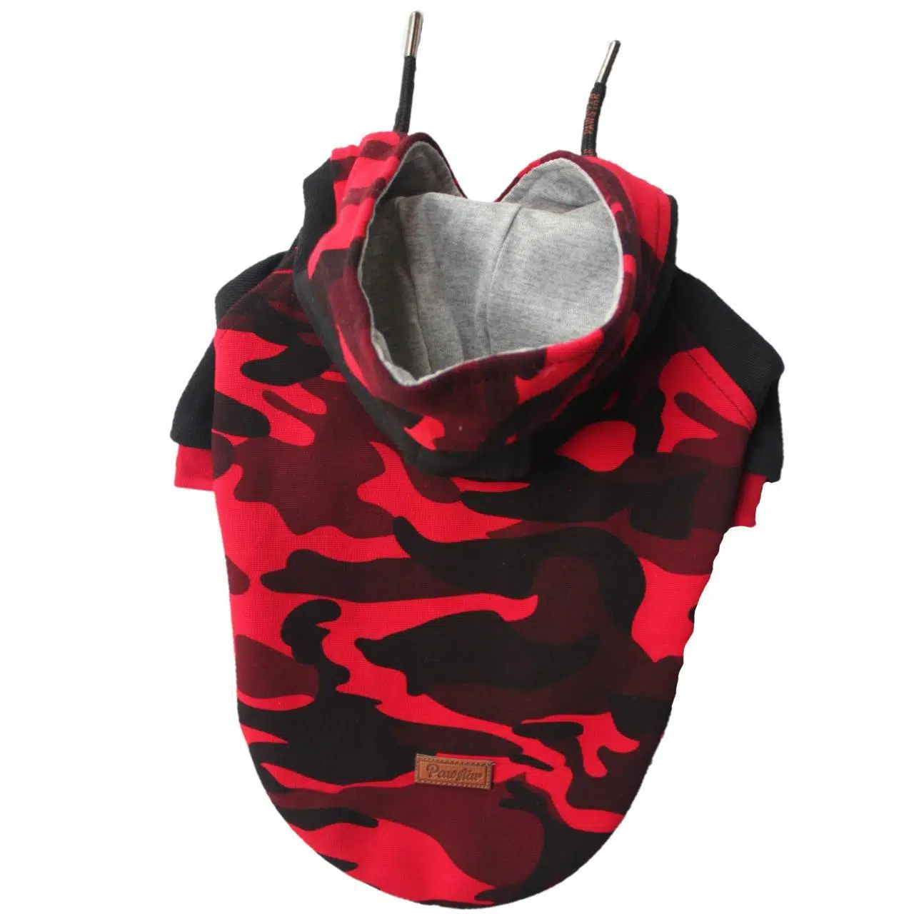 Pawstar Büyük Irk Köpek Sweati Kapşonlu Kırmızı Kamuflaj 5XL