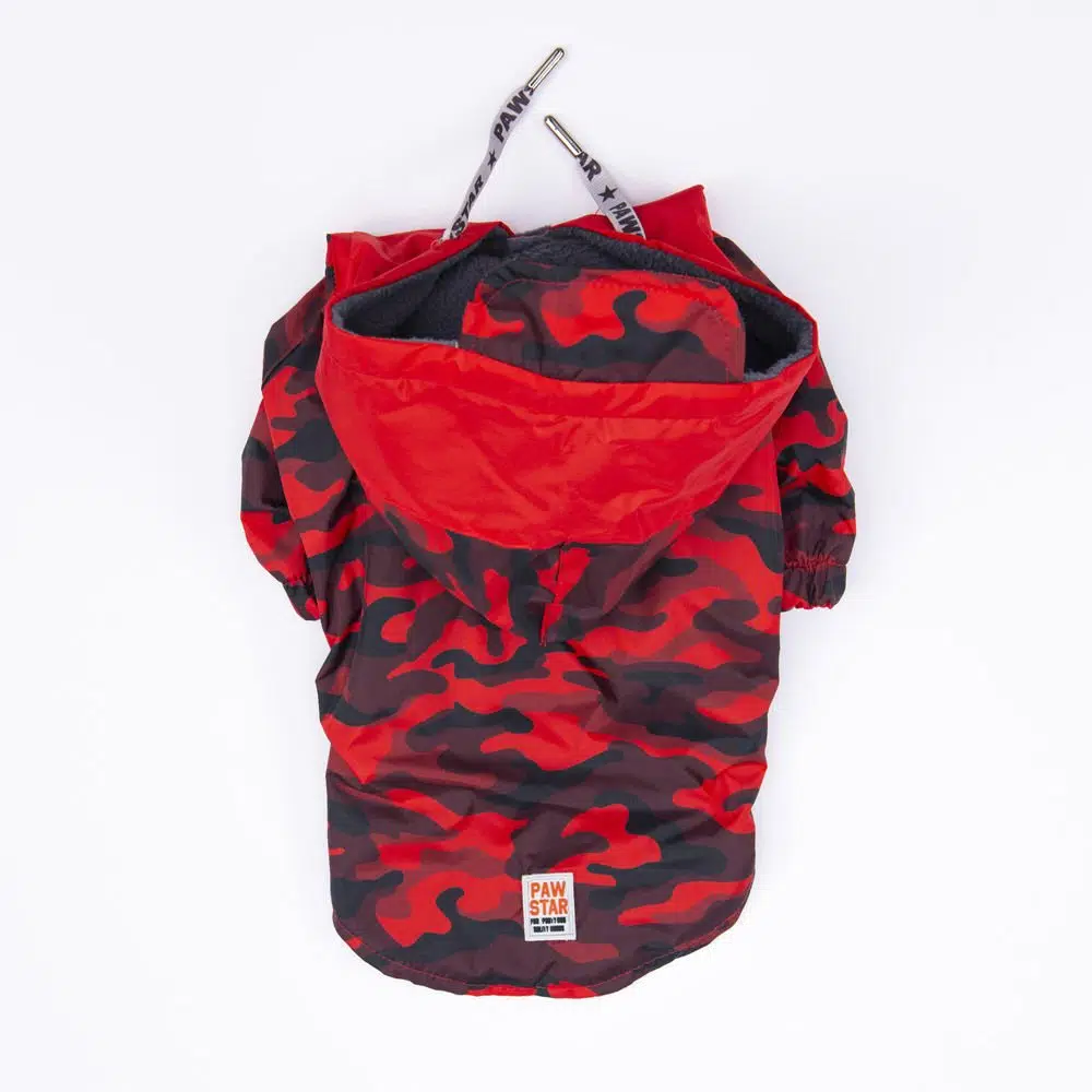 Pawstar Dijon Kırmızı Kamuflaj Büyük Irk Köpek Yağmurluğu 7XL 24565