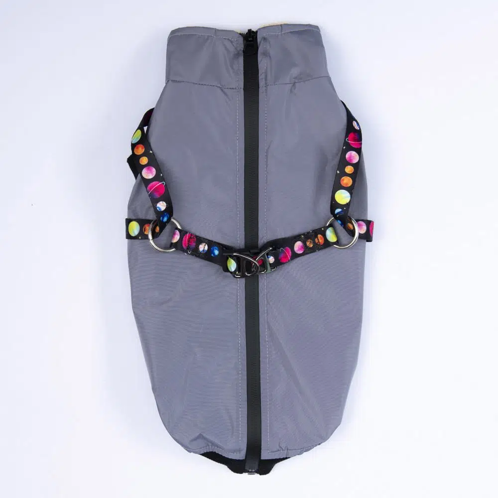 Pawstar Gri Nuuk Köpek Yelek Yağmurluk Tasmalı 2XL 24105