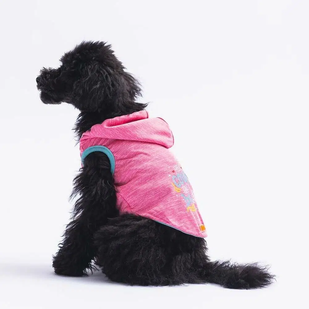 Pawstar Kapşonlu Köpek Tişörtü Pembe Hooded S