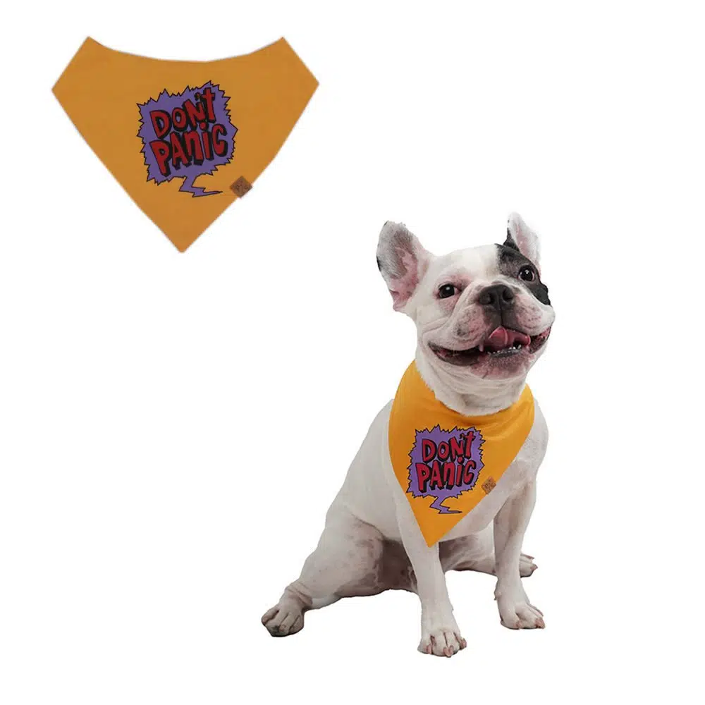 Pawstar Köpek Bandana Fular Sarı Dont Panic No:2