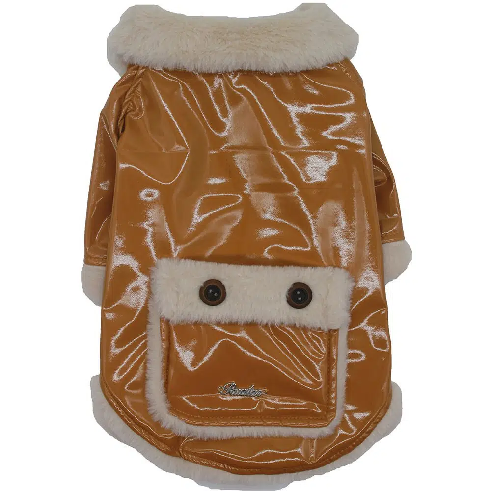 Pawstar Köpek Deri Montu Parlak Kahvereng 22210 - XL