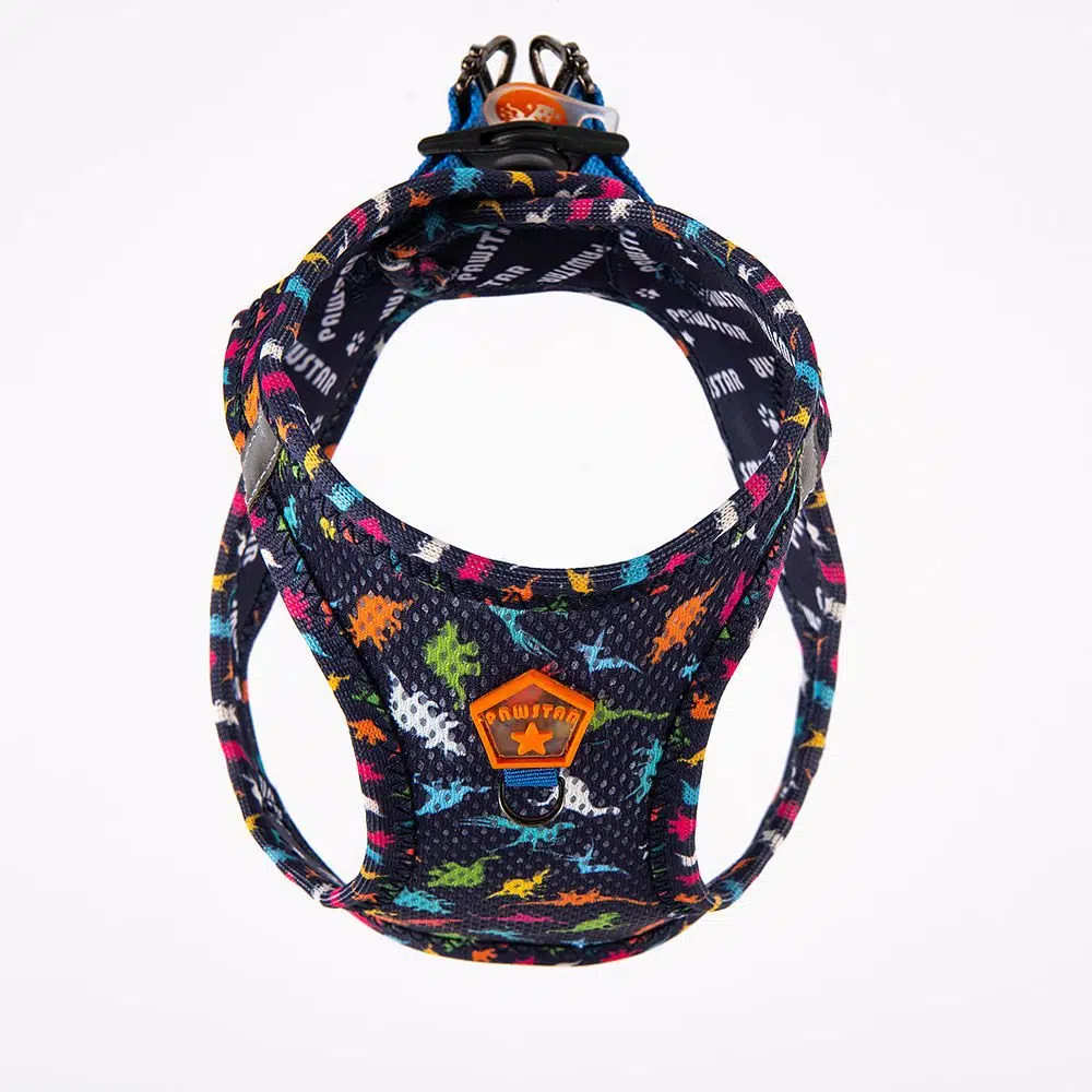Pawstar Köpek Göğüs Tasması Dino Desenli S