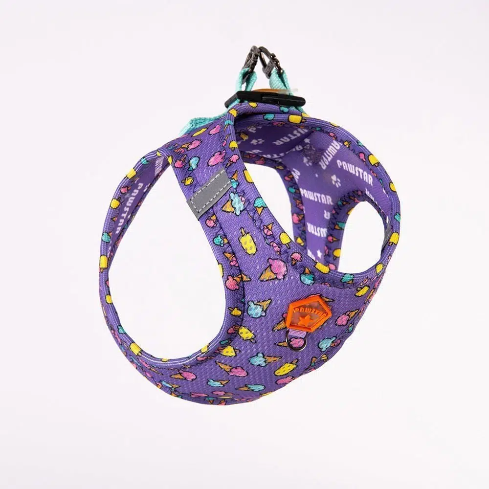 Pawstar Köpek Göğüs Tasması Ice Cream Desenli M