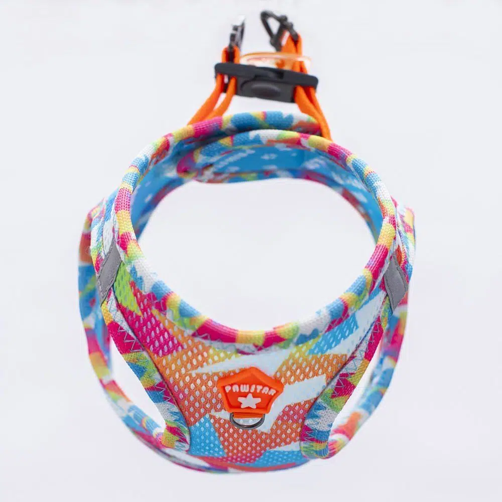 Pawstar Köpek Göğüs Tasması Puzzle Desenli S