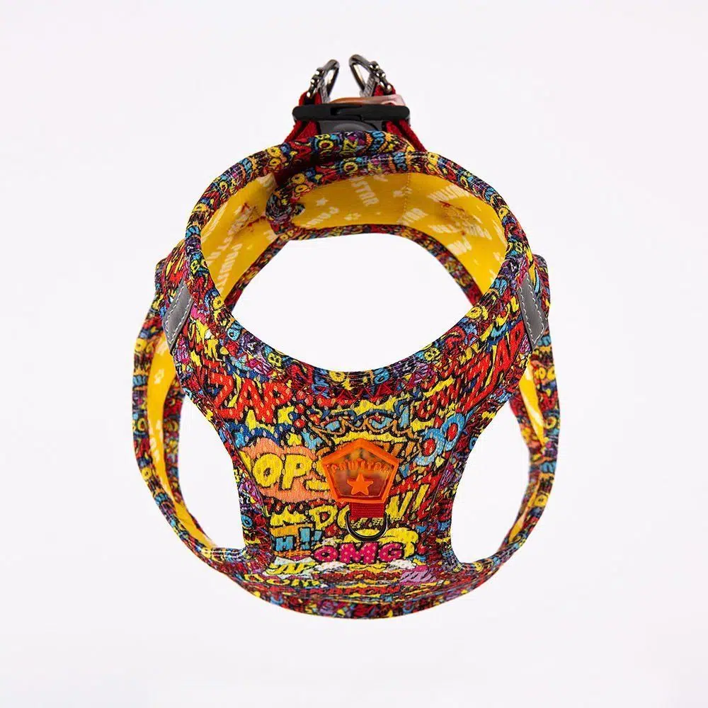 Pawstar Köpek Göğüs Tasması Wow Desenli S