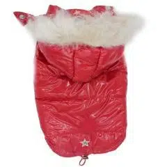 Pawstar Köpek Montu Kapşonlu Kırmızı Moncler S