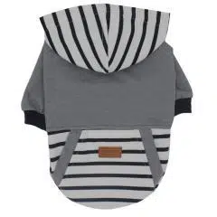 Pawstar Köpek Sweati Kapşonlu Gri Kanguru Cepli S